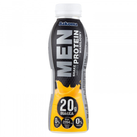 Bakoma Men Shake z wysoką zawartością protein smak waniliowy 380 g