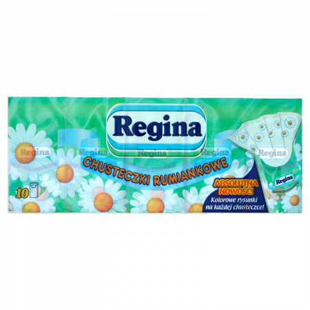 Regina Chusteczki higieniczne rumiankowe 4-warstwowe 10 paczek po 9 chusteczek