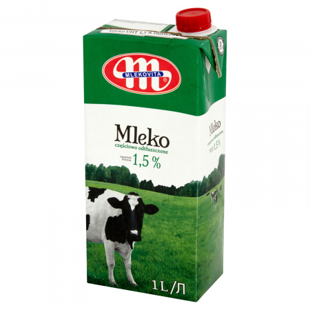 Mlekovita Mleko częściowo odtłuszczone 1,5% 1 l