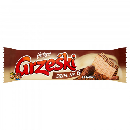 Grześki Kakaowe Wafel przekładany kremem kakaowym 26 g